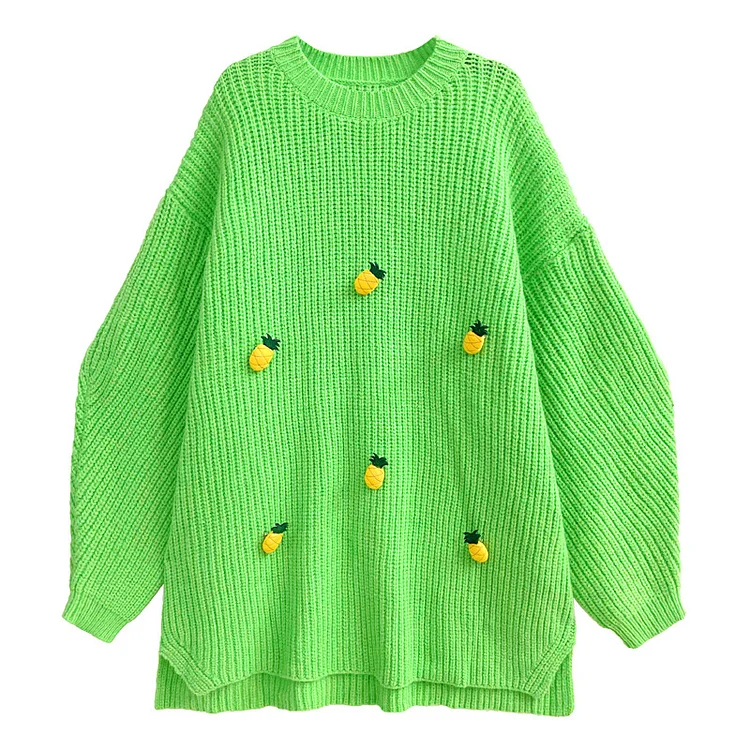 Simple Patchwork Long Sleeve Sweater - yankia
