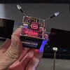 Handmade Cyberpunk Satellite Desk Clock with Wi-Fi Display