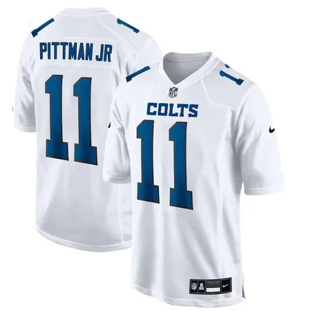 Men's Indianapolis Colts #11 Michael Pittman Jr.  Tundra White Fashion Game Jersey