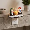 Resin Warm Glow Ghost Campfire Plug-in Night Light Wall Outlet