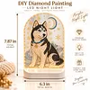DIY Diamond Art LED Night Light &ndash; Light-Up Table Decor, Double-Sided Printed DIY Crystal Pearl Painting Decoration for Holiday & Gifts (Dog)