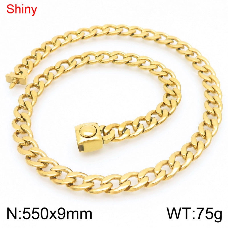 Stainless Steel NK Chain Bracelet Fashion Personality Titanium Steel Figaro Chain Necklace