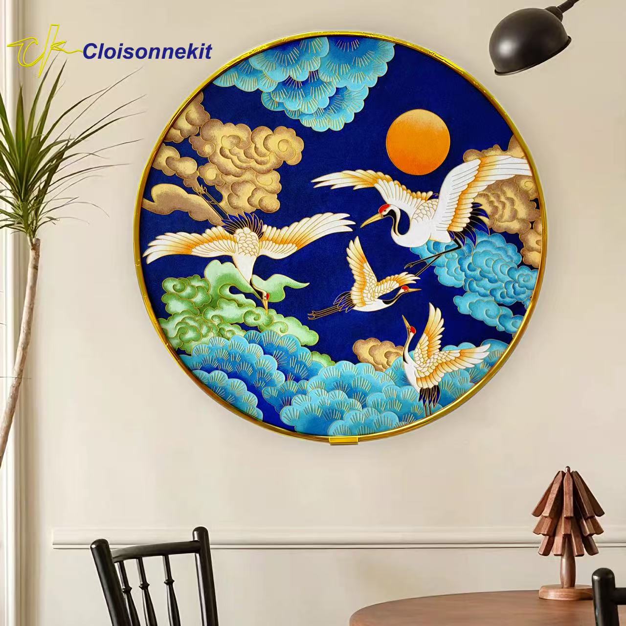 Pine-Crane Longevity-Cloisonne Painting Art Kits - Cloisonnekit