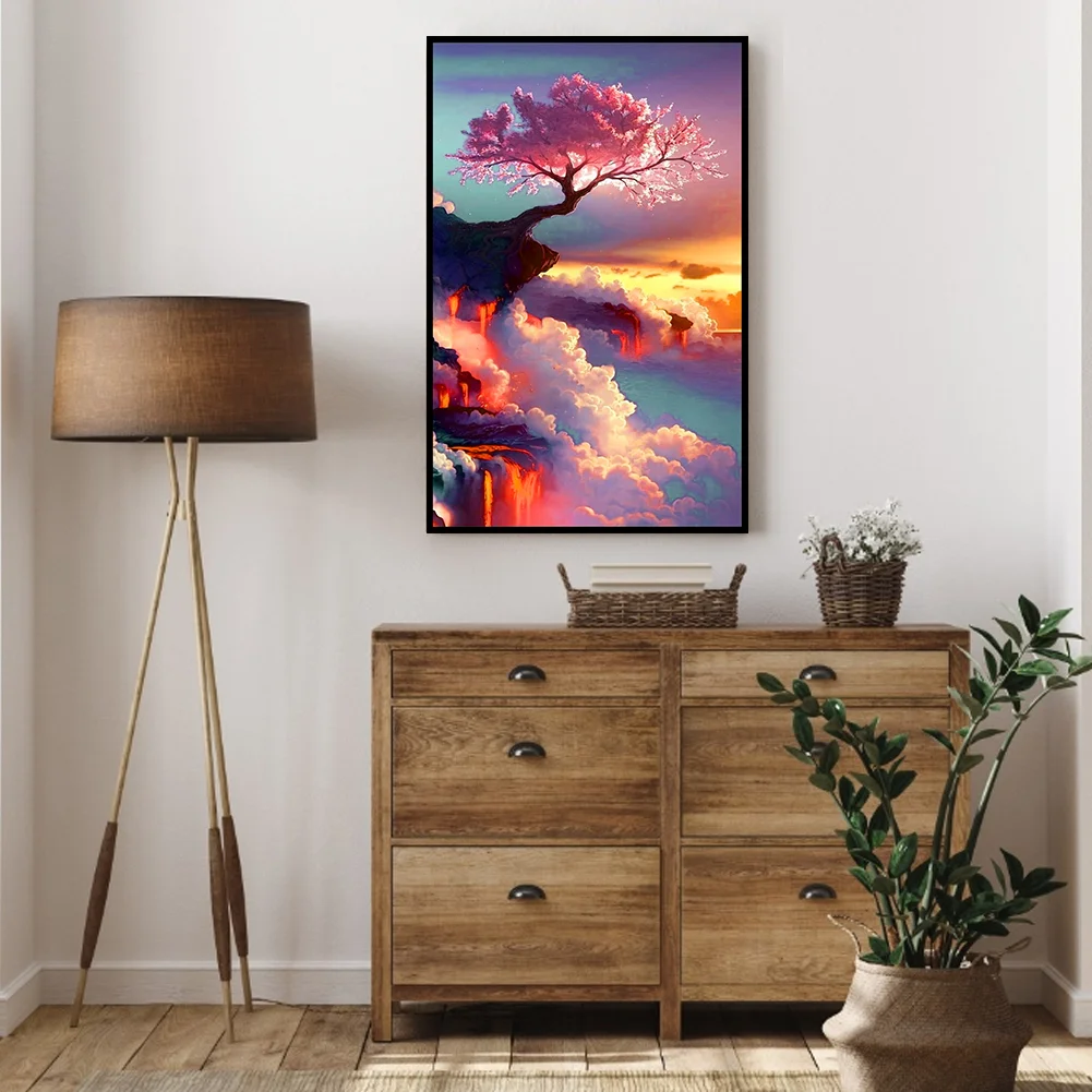 11CT Stamped 3 Strand Cross Stitch - Cherry Tree(40*63cm)