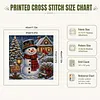 Snow Man 11CT 3 Strands DIY Stamped Cross Stitch Kit for Adults 45x45cm