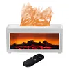 Fireplace Air Humidifier Waterless Auto-Off Aroma Diffuser for Home Decor Gift