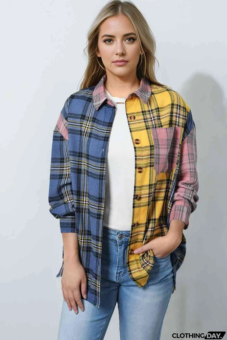 Tricolor Plaid Shirt