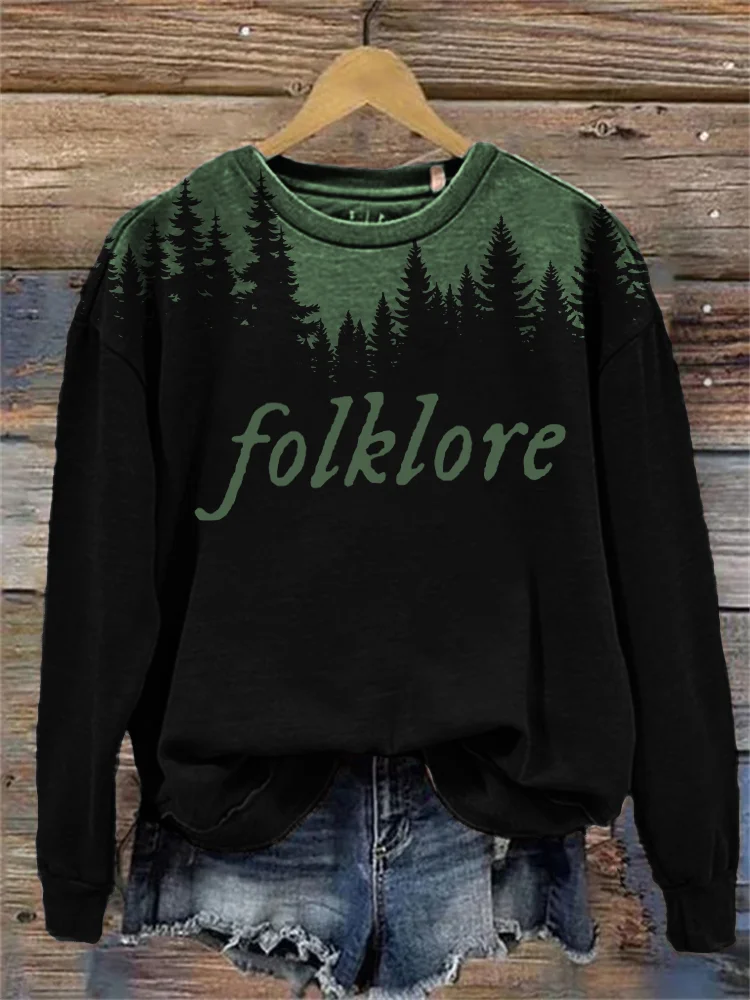 Folklore Forest Silhouette Washed Sweatshirt