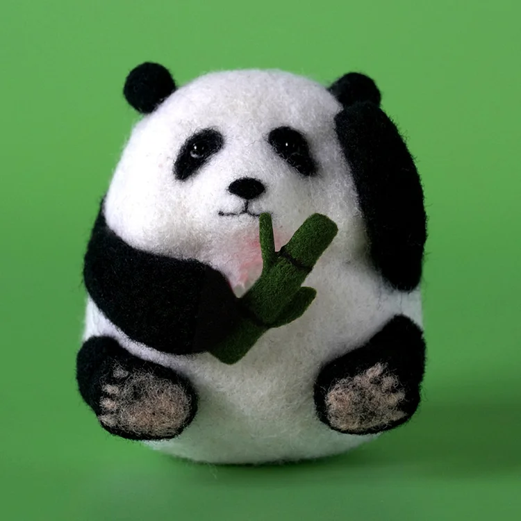 FeltingJoy - Panda Needle Felting Kit - HeHua Take Bamboo