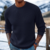 Men's Retro Crew Neck Western Style Knitted Sweater Pullover by Inlyline