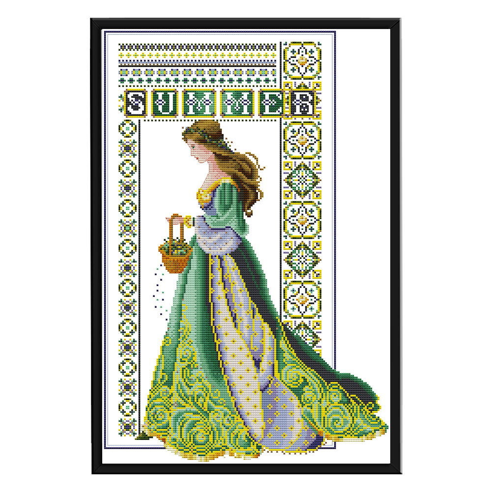 (Counted/Stamped)Summer AngelCross Stitch 36*52cm