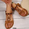 Women's Fashionable Retro Versatile Round-Toe Breathable Flat Sandals