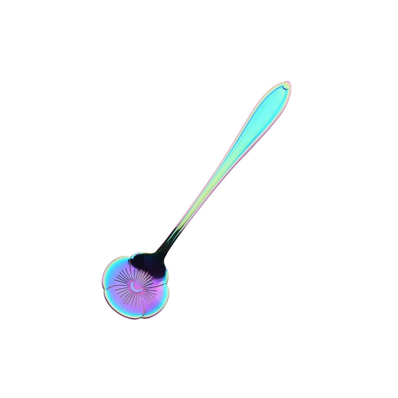Vacation Flower Stainless Steel Spoon 1 Piece 1 Set