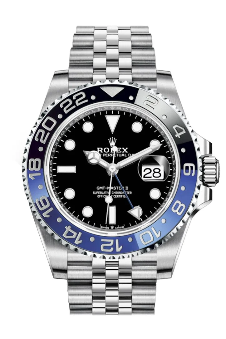 Gmt master ii black index outlet dial oyster bracelet steel men's watch