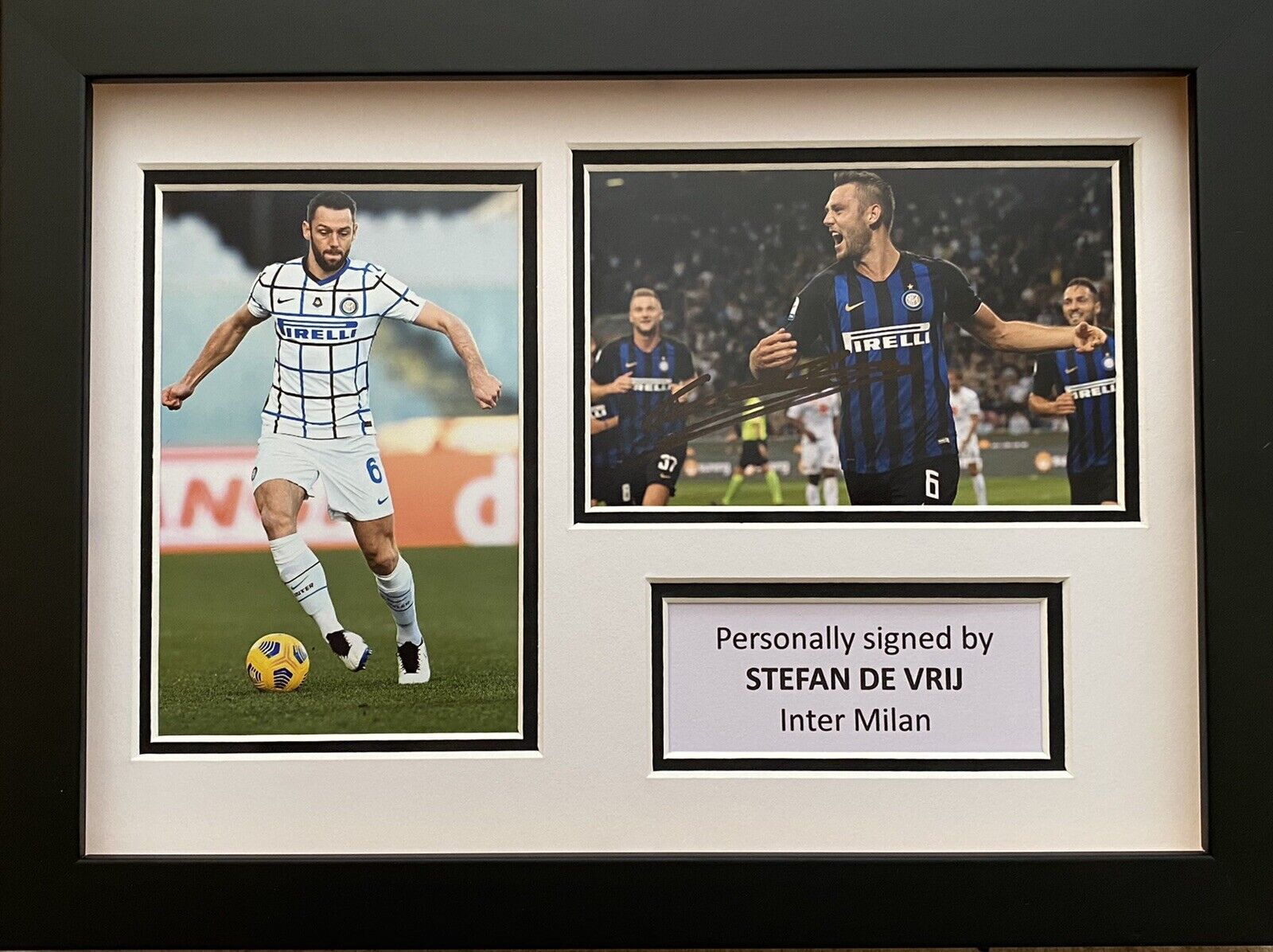 Stefan De Vrij Hand Signed Inter Milan Photo Poster painting In A4 Frame Display, See Proof