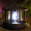 Solar Power LED Light Rotating Lighthouse Landscape Lamp Garden Decoration