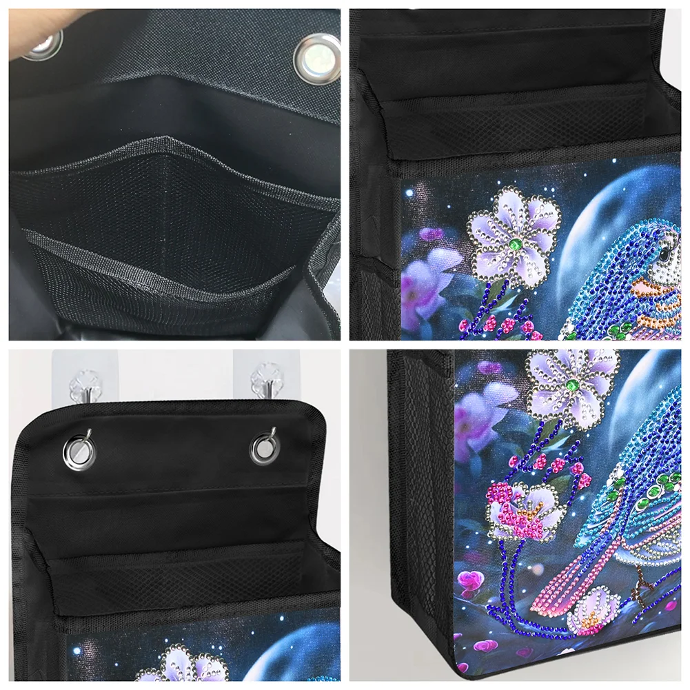 DIY Flower Bird Diamond Painting Storage Bag Diamond Art Sundries Holder Bag
