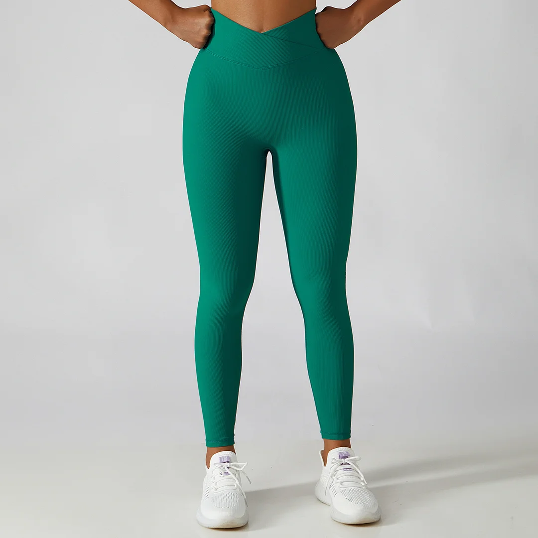 High-waisted solid color Legging
