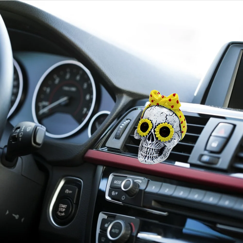 Ghost Head Aromatherapy Set Car Interior Air Vent Skull Smell Diffuser Clip