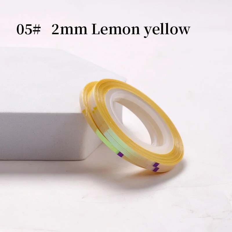 Nude Color Silver Nail Striping Tape Line 1mm 2mm 3mm Sticker Pink Yellow Shiny Stickers DIY Decors Tool Nail Art Decoration-Nail Inspo