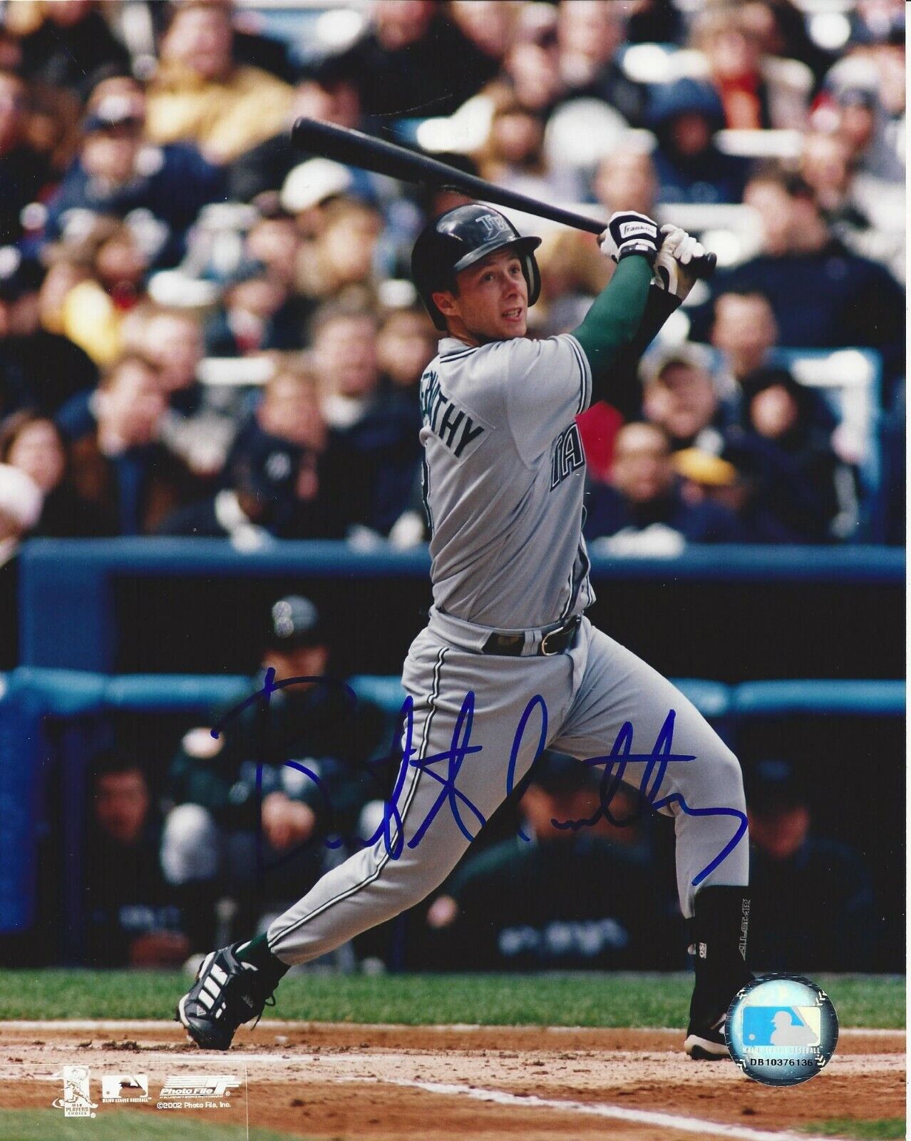 Brent Abernathy autographed 8x10 Tampa Bay Devil Rays#S900