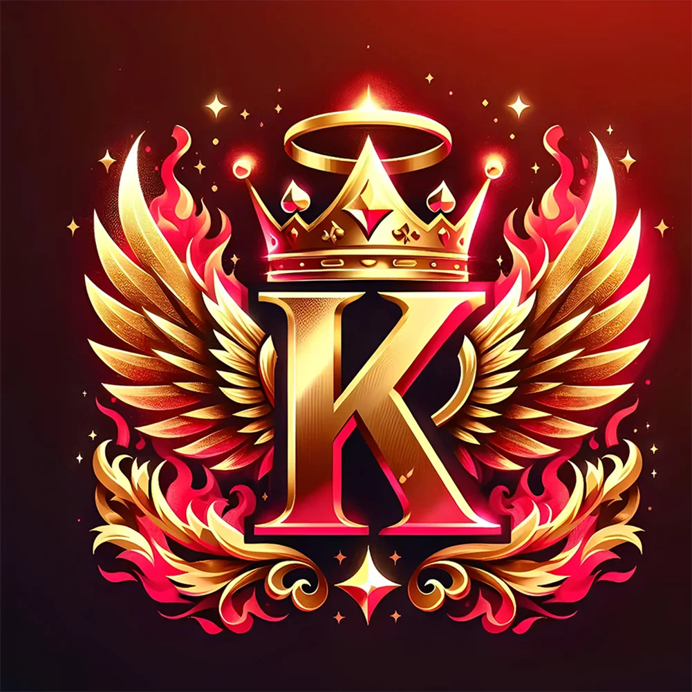 Diamond Painting - Full Round Drill - Letter K(Canvas|30*30cm)