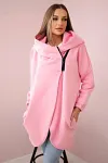 Women's Plus Size Casual Zipper Hooded Design Sports Fleece Sweatshirt Zipper Jacket