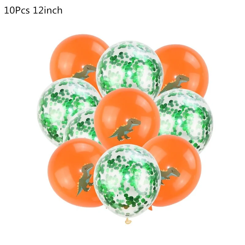 Dinosaur Birthday Party Dinosaur Foil Balloon Confetti Latex Ballons Dino Air Baloon Globos Kids Animal Jungle Party Decoration