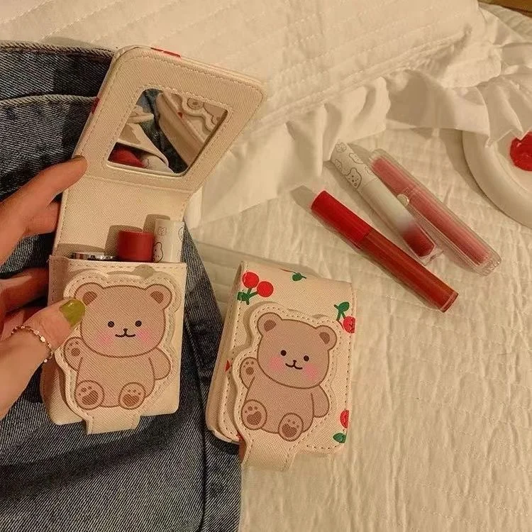 Lipstick Organizer Bag with Mirror