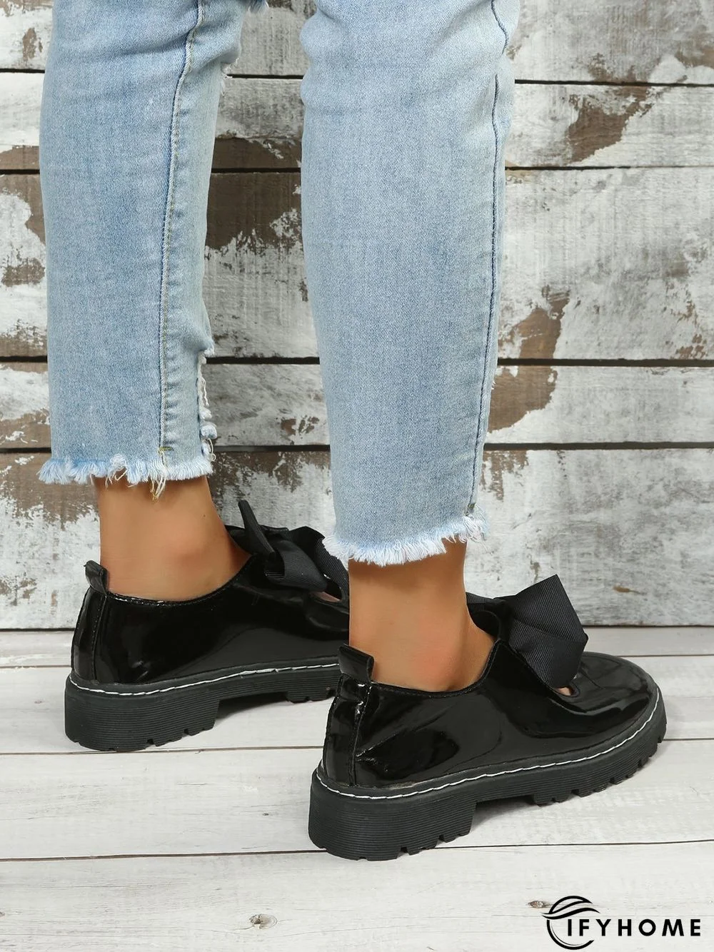 Women's Bow Decor Hollow out Slip On Mary Jane Shoes | IFYHOME