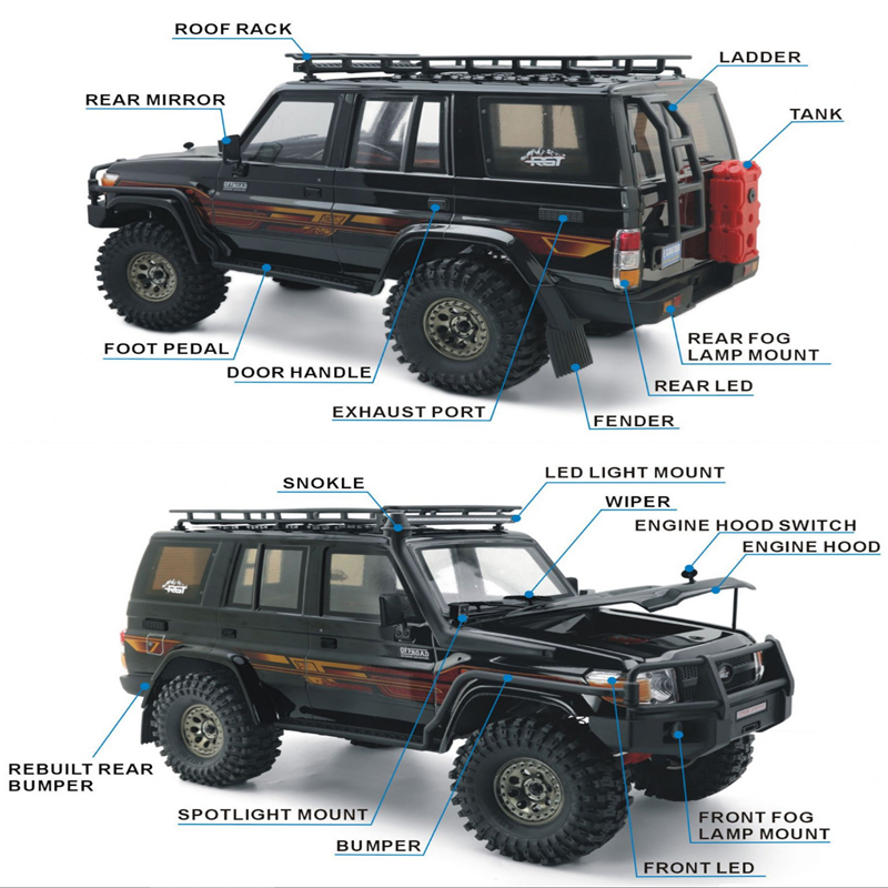 RGT EX86190 RESCUER 1/10 Realistic Crawler 4WD Real Hard-core R/C Off ...