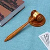 Wooden Judge Hammer Handcrafted Delicate Wood Adjudgement Gavel for Lawyer Judge