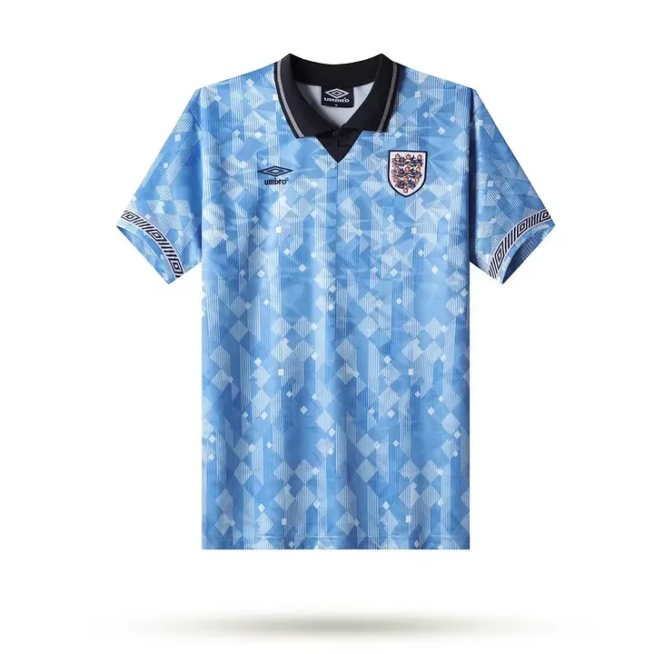 1990 Retro England Second Away Soccer Shirt