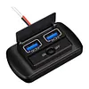 12V/24V Car USB Charger Socket with Switch QC3.0 Dual USB Outlet Panel Adapter