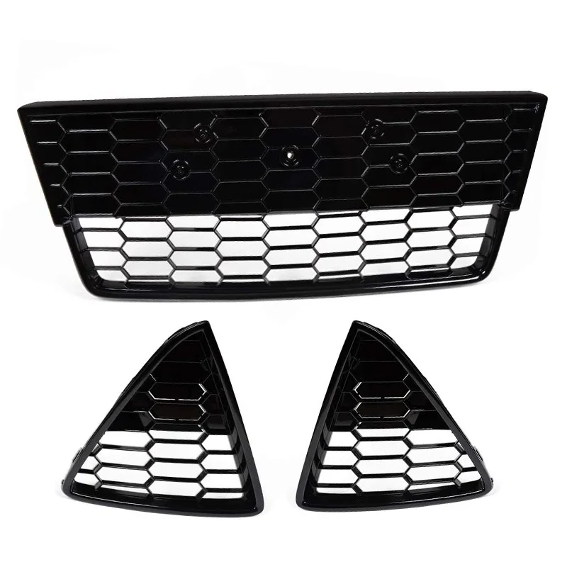 3Pcs Car Honeycomb Front Bumper Lower Grille Grills For Ford Focus 2012 2013 2014