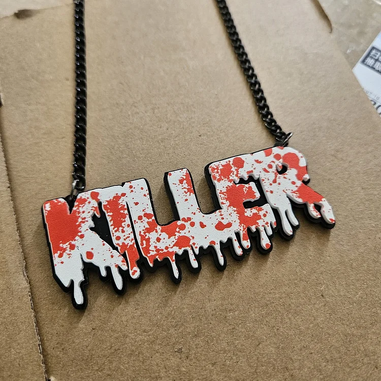 Halloween Blood Drops Letters Necklaces