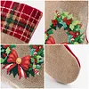 DIY Diamond Painting Christmas Stockings Hanging Ornaments Large Capacity Xmas Socks Pendant Wear Resist Candy Gift Storage Bags for Family Christmas Holiday Party Decoration (Christmas wreath)