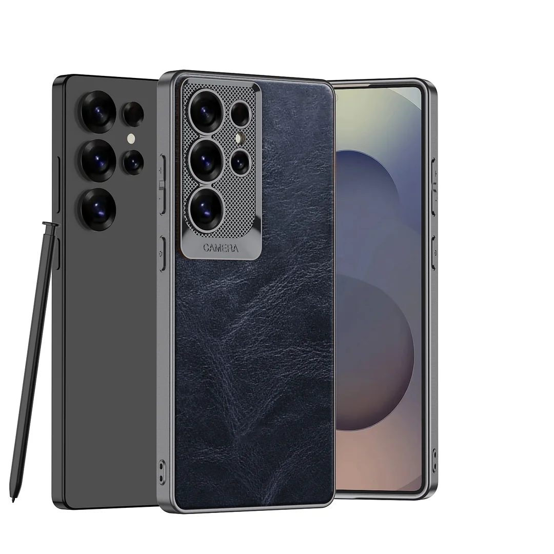 Hot Sale Shockproof Electroplated Soft TPU PU Leather Phone Case for Samsung Galaxy S23 Ultra S24 S24Ultra S25 Ultra