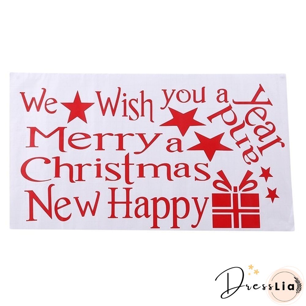 Removable Merry Christmas Tree Wall Stickers Art Vinyl Decal Home Window Decor