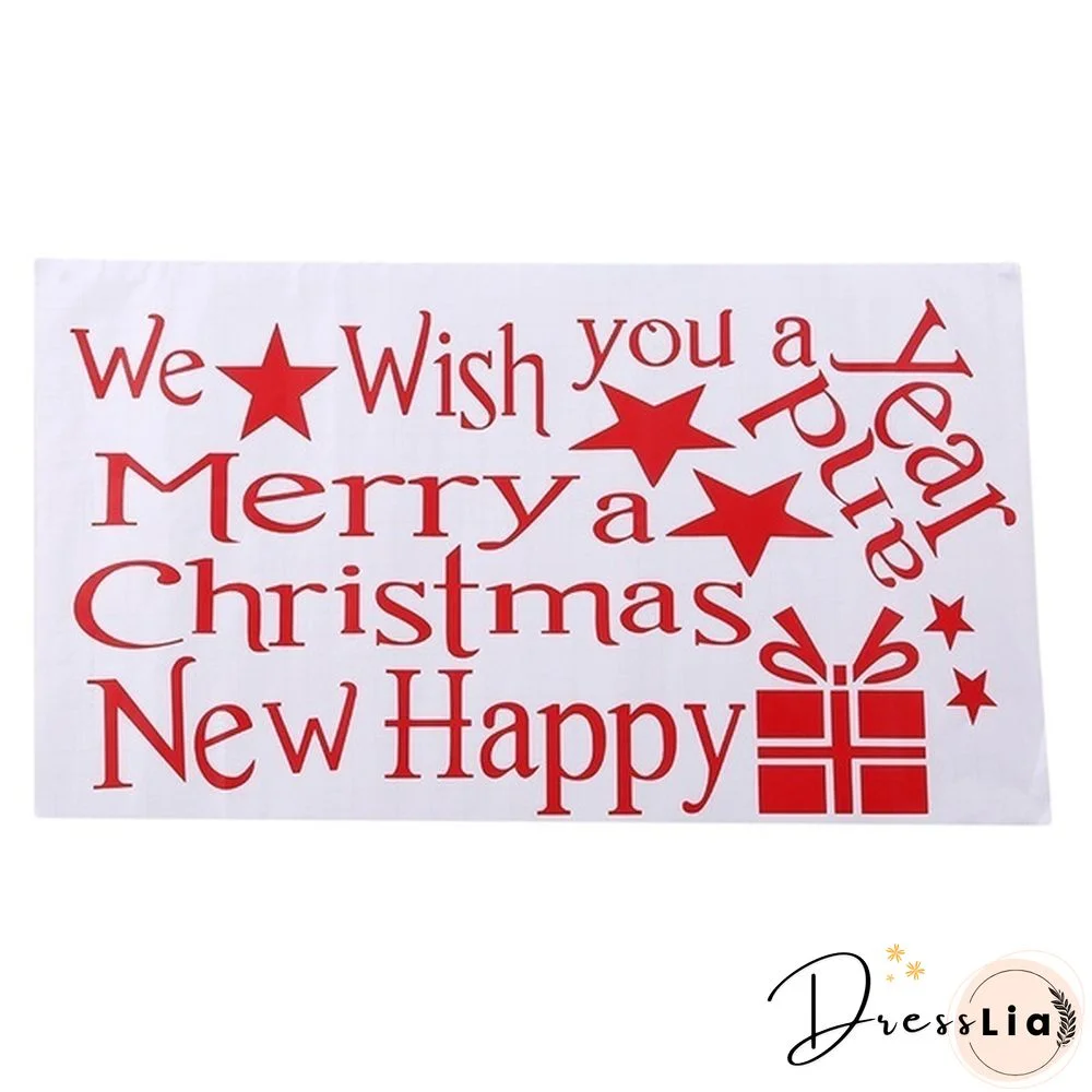 Removable Merry Christmas Tree Wall Stickers Art Vinyl Decal Home Window Decor