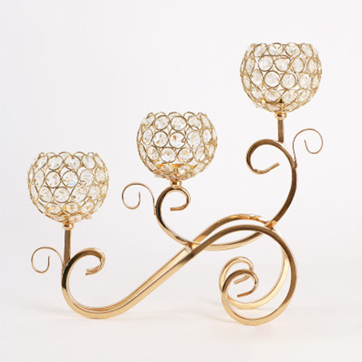 European Crystal Decorative Lantern Candlestick