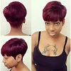 100% Human Hair 4 Inch Short Bob Straight Wig With Bangs