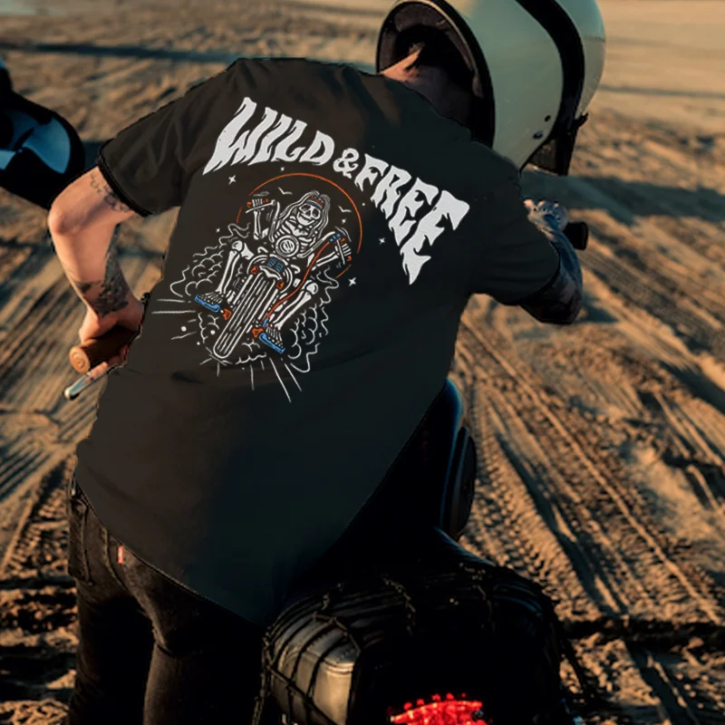 UPRANDY Wild & Free Printed Casual Men's T-shirt -  UPRANDY