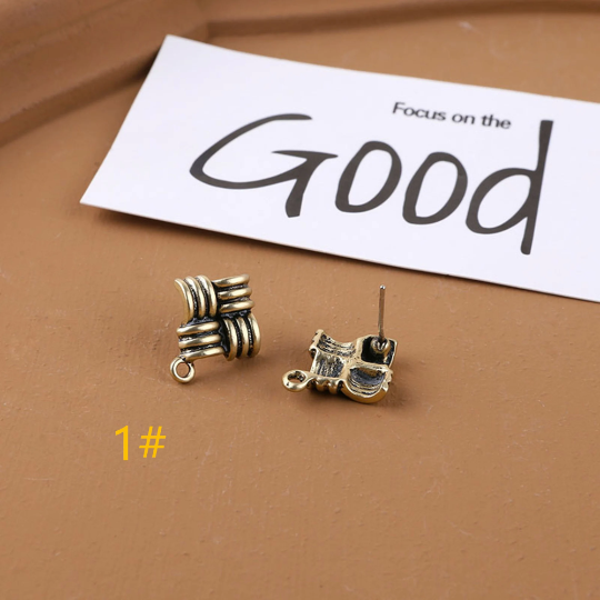 3 Style Irregular Post earrings,Geometric Post Earrings,Knot/Cross post Earring Charms , Gold Plated Earring Pin Charm Jewelry 