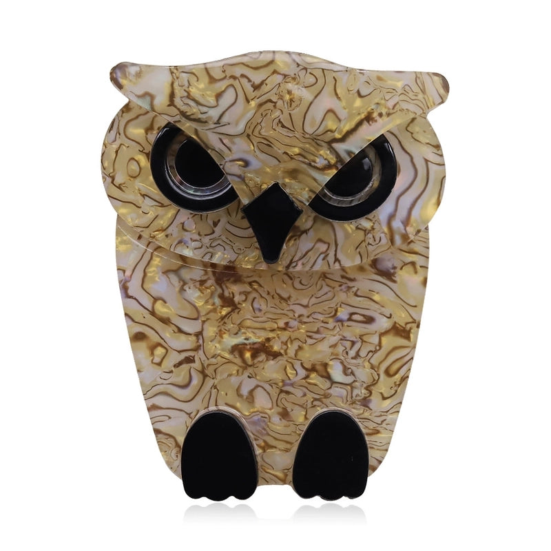 Retro Minimalist Pin Owl Arylic Stoving Varnish Unisex Brooches