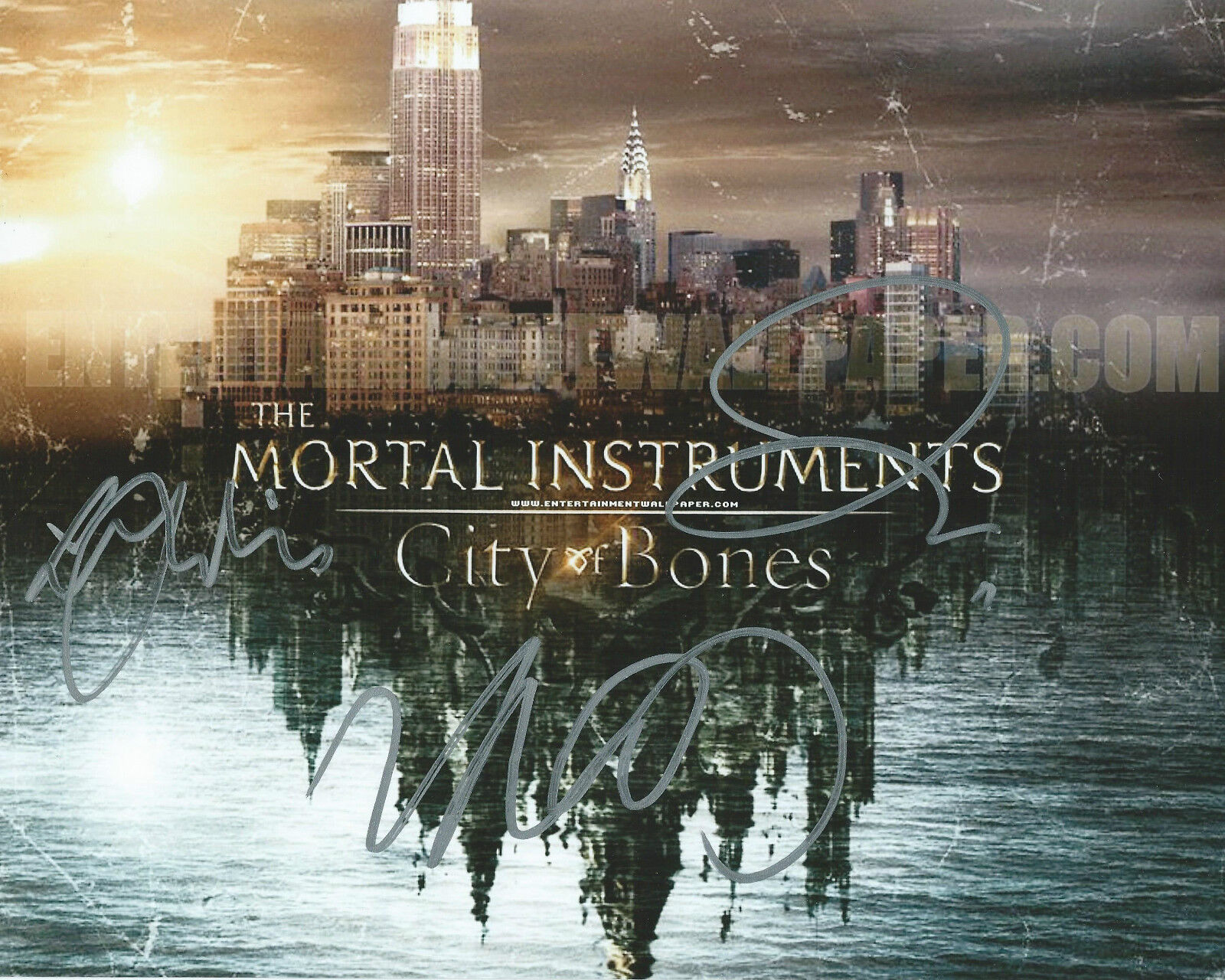 **Mortal Instruments *BOWER - COLLINS - ZEGERS* Signed 8x10 Photo Poster painting PROOF M2 COA**