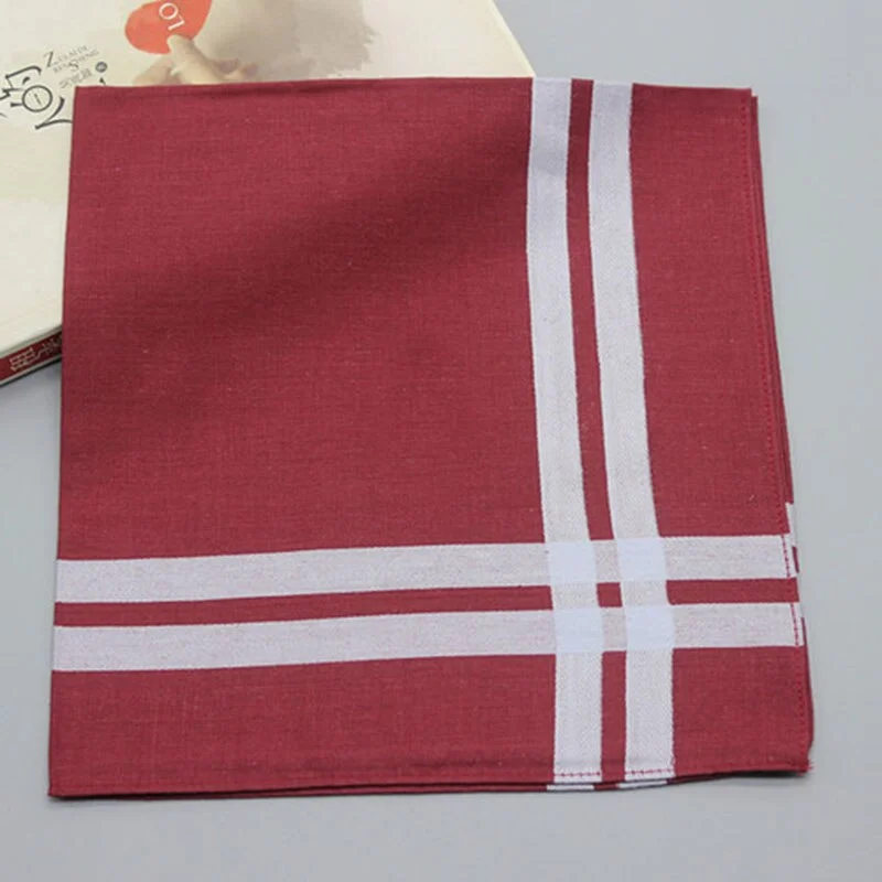 Handkerchiefs Women Cotton Plaid Retro High Quality Elegant Square Towel Pocket Womens Trendy Korean Style Ladies Simple Casual