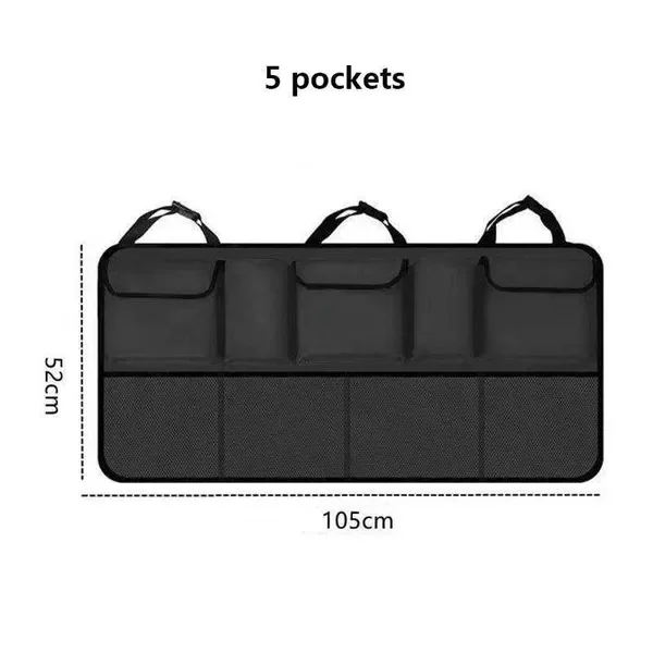 New Trunk Organizer Car Rear Bag Adjustable Backseat Storage Bags Multi-use Oxford Auto Seat Back Organizers