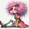Weird Girl-11CT Stamped Cross Stitch 40*40cm/15.75*15.75in tapestrymarket