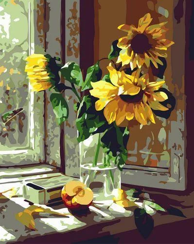 Flower Sunflower Paint By Numbers Kits UK For Adult GX200